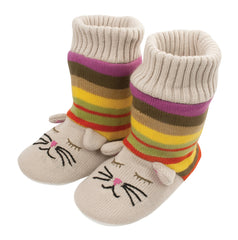 Animal Knitted Booties Cat