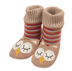 Animal Knitted Booties Owl