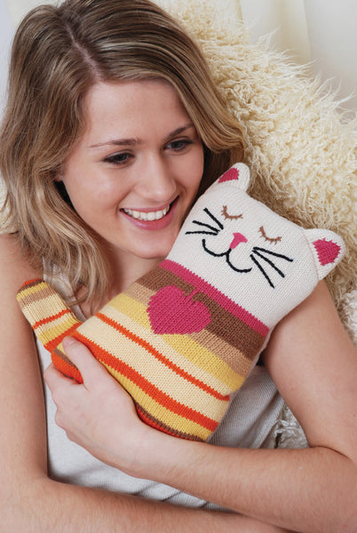Knitted Animal Hottie Cat