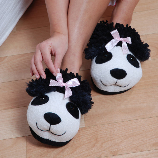Fuzzy Friends Slippers Panda
