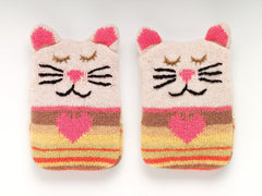 Knitted Hand Warmers Cat